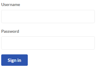 Admin login form